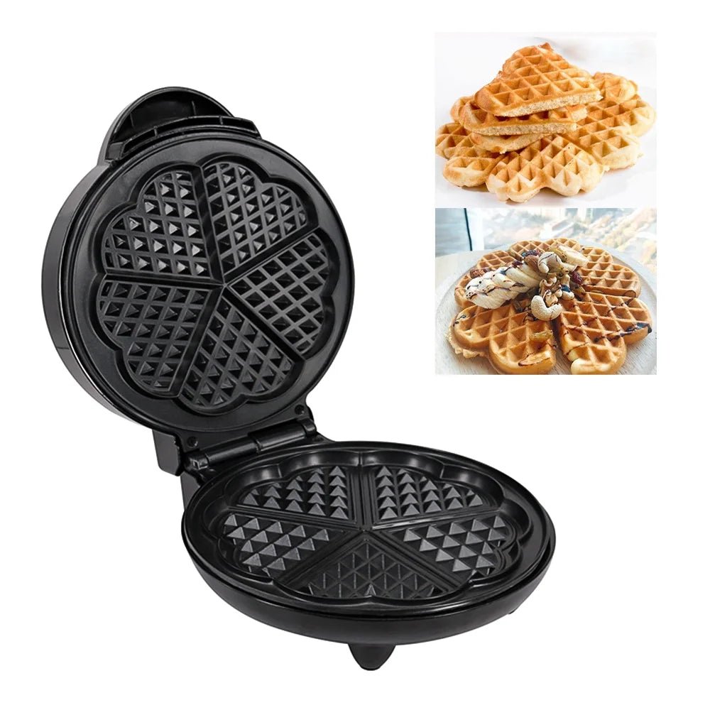 5 Heart-Shaped Waffle Electric Waffle Maker I6606