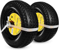 Flat Free Polyurethane Tires with Steel Rim Pack of 2 T809
