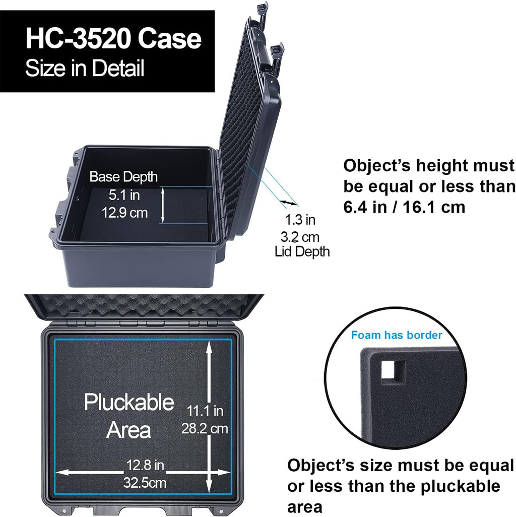 Waterproof Hard Case with Customizable Foam Insert O11079