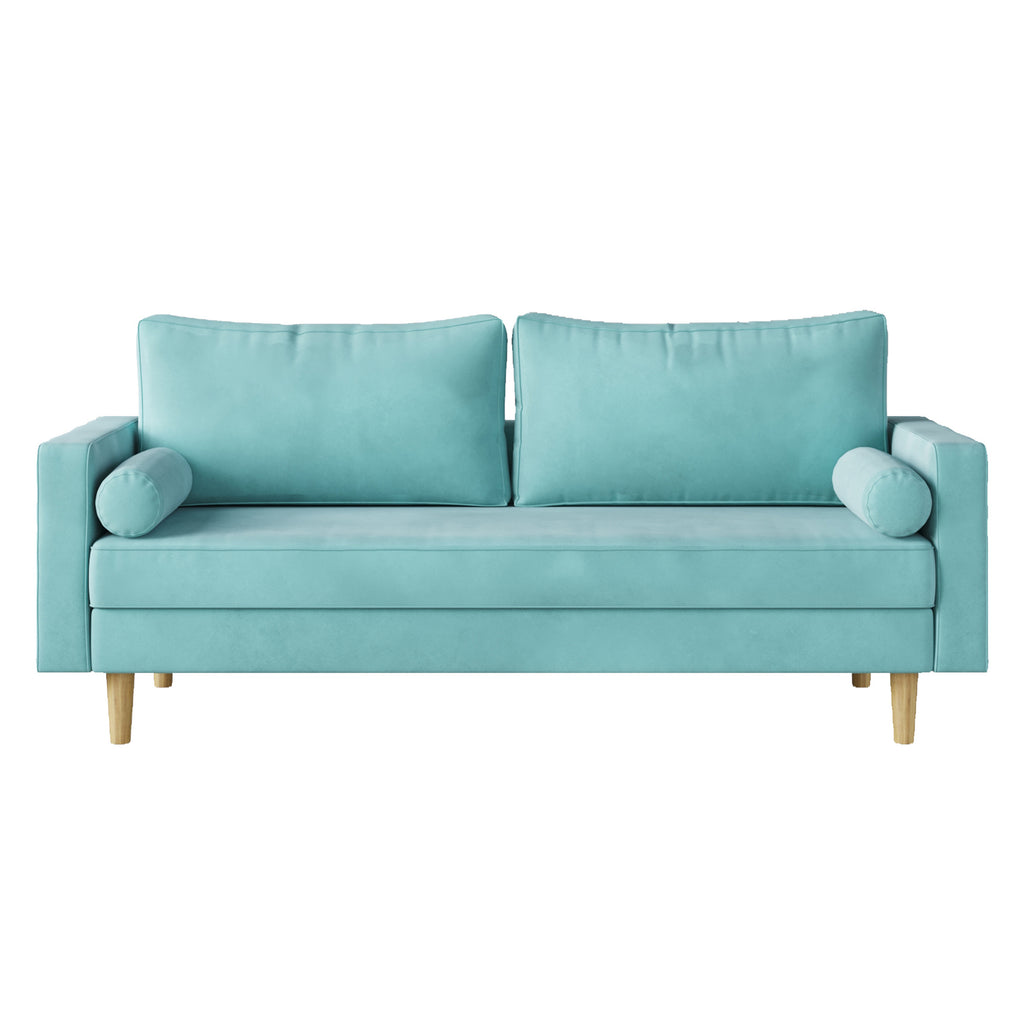 Modern Green Velvet Double Seat Sofa Y9281