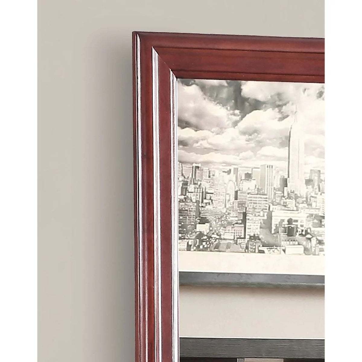 38 in. Square Wood Framed Dresser Mirror T88666