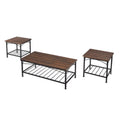 Coffee Table Set of 3 with Storage Shelf X51584