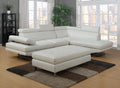 White 3-piece Bonded Leather Sectional Sofa Set M849059