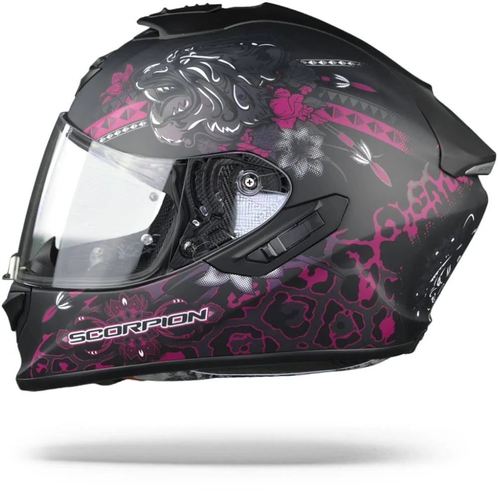 Matt Black Pink Motorcycle Helmet U874