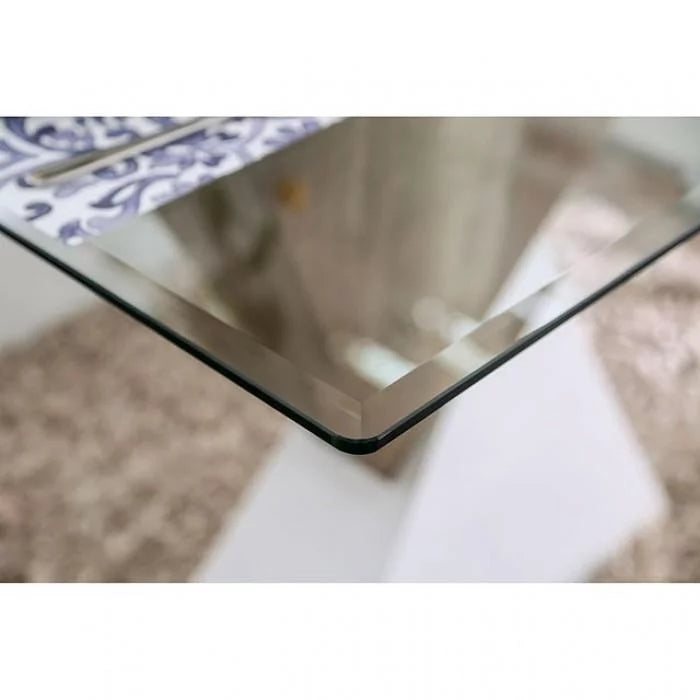 Wood & Tempered Glass Dining Table E566127