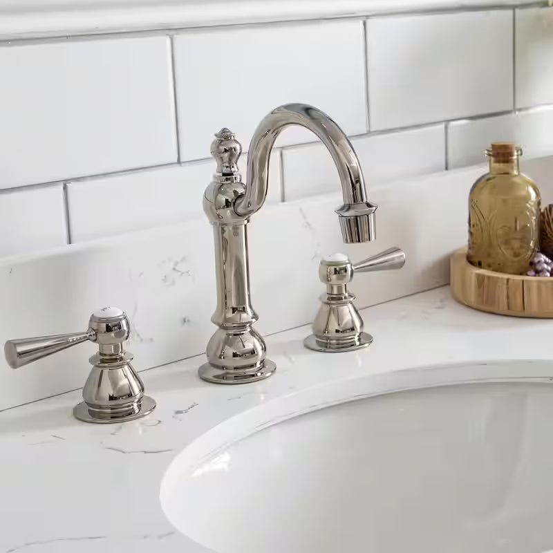 8 in. 2-Handle High Arc Lavatory Faucet in Polished Nickel Q19868
