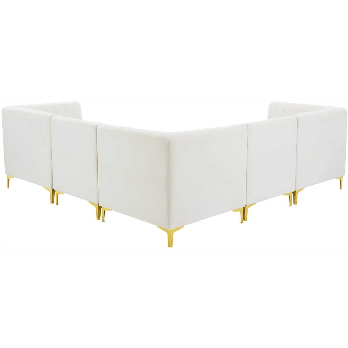 Cream Velvet Modular Sectional R57444