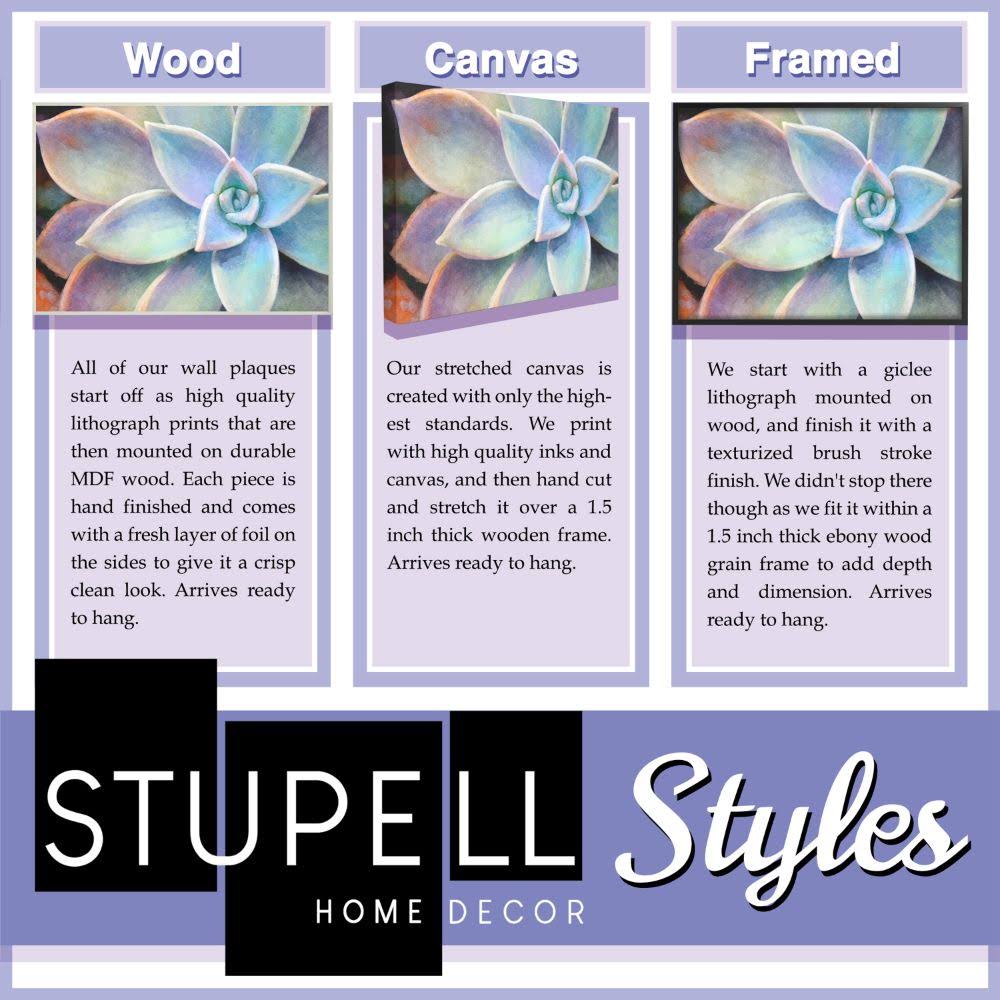 Minimal Blue Botanical Study Framed Floral Wood Print in Brown V91416