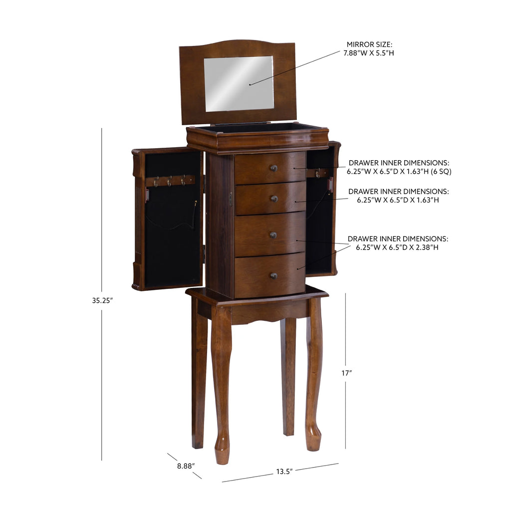 Walnut Jewelry Armoire A946222