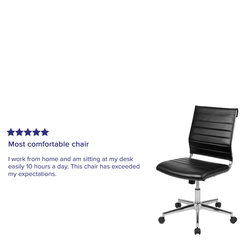 Black LeatherSoft Executive Swivel Office Chair X779567