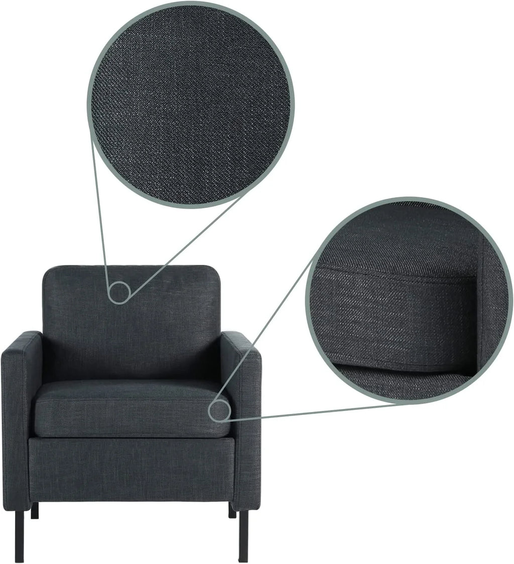 Dark Gray Upholstered Accent Chair A4427