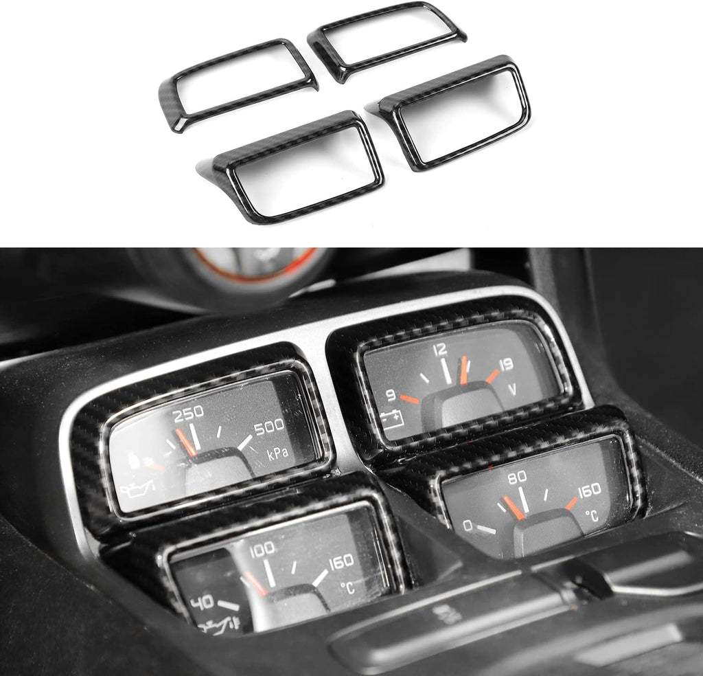 Center Console Dashboard Trim Cover for Chevrolet Camaro 2010-2015, 4PCS Carbon Fiber Grain P4952