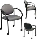Stack Chairs with Casters and Arms F154717