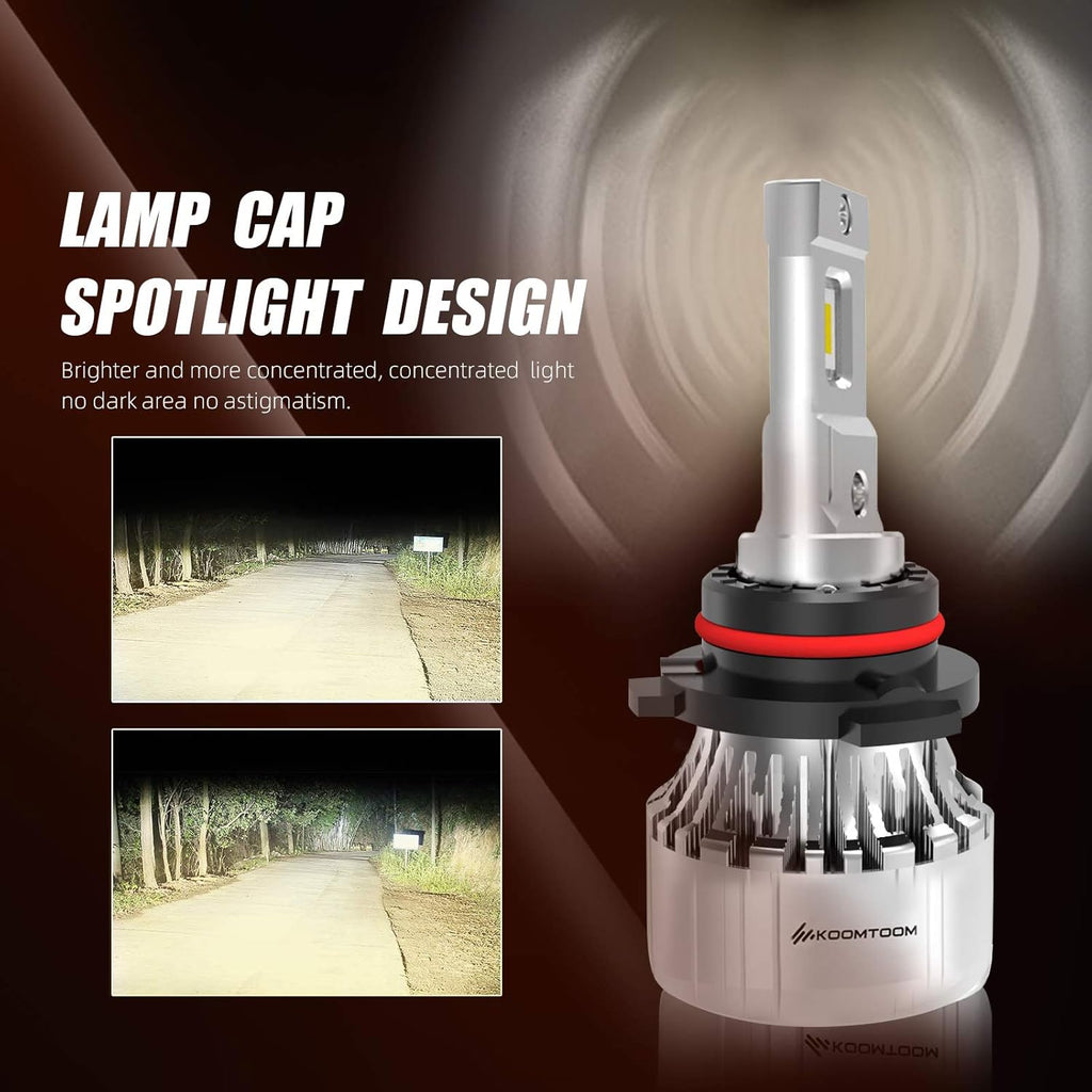 64W 12000Lm 5000K Warm White HB3 LED Headlight Bulb Conversion Kit, Pack of 2 H698101