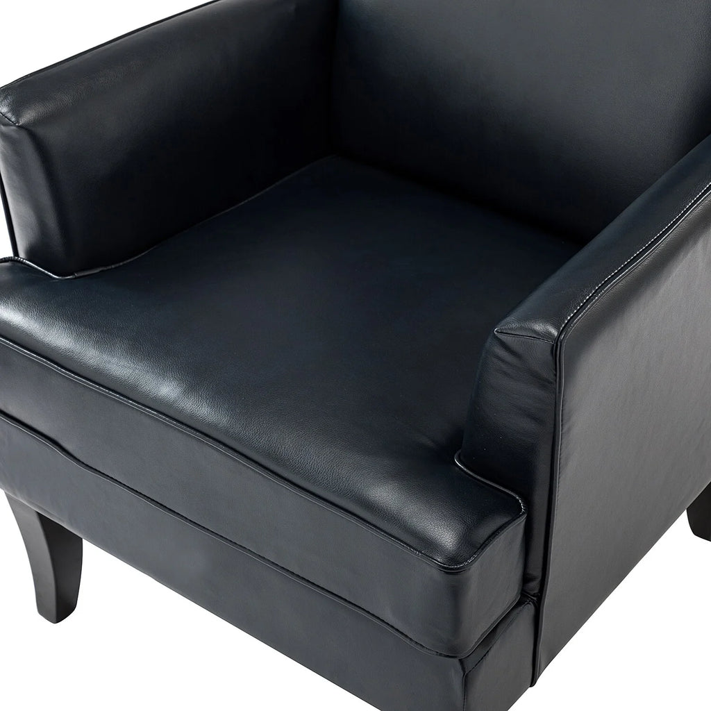 Polyester Accent Chair with Solid Wooden Legs Set of 2 P529