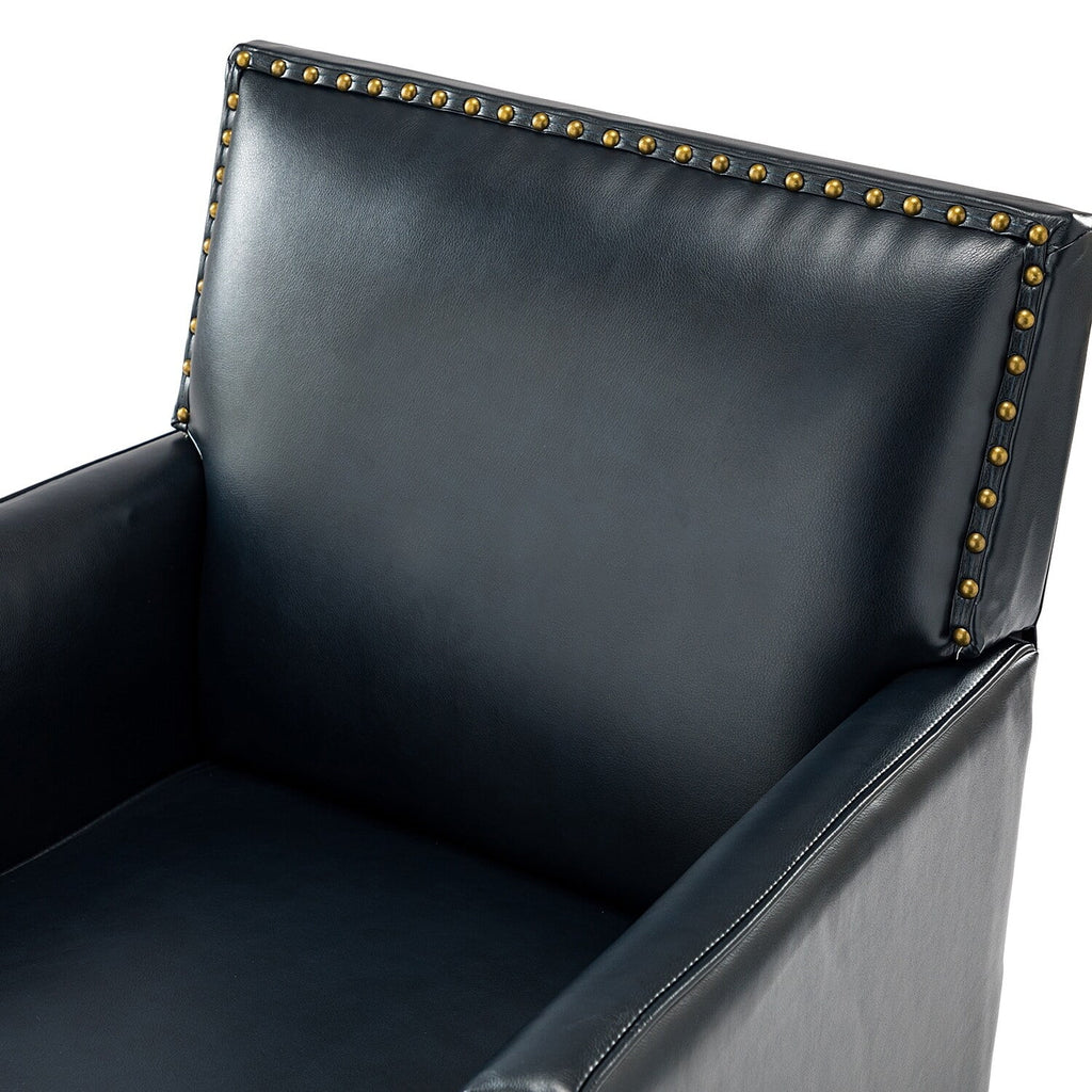 Polyester Accent Chair with Solid Wooden Legs Set of 2 P529