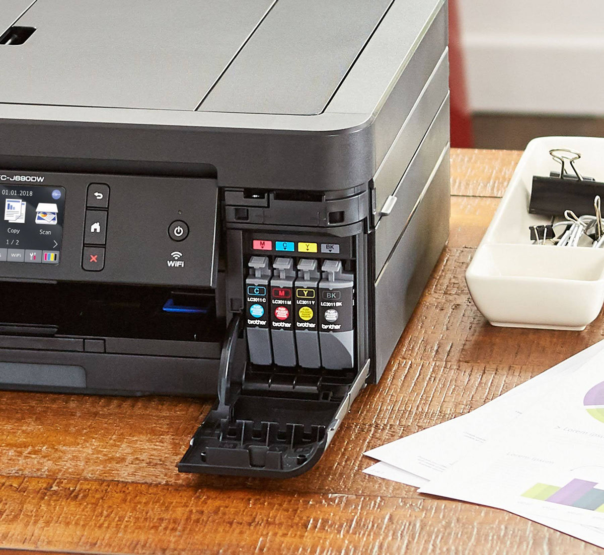 Black Wireless All-in-One Inkjet Printer T867328