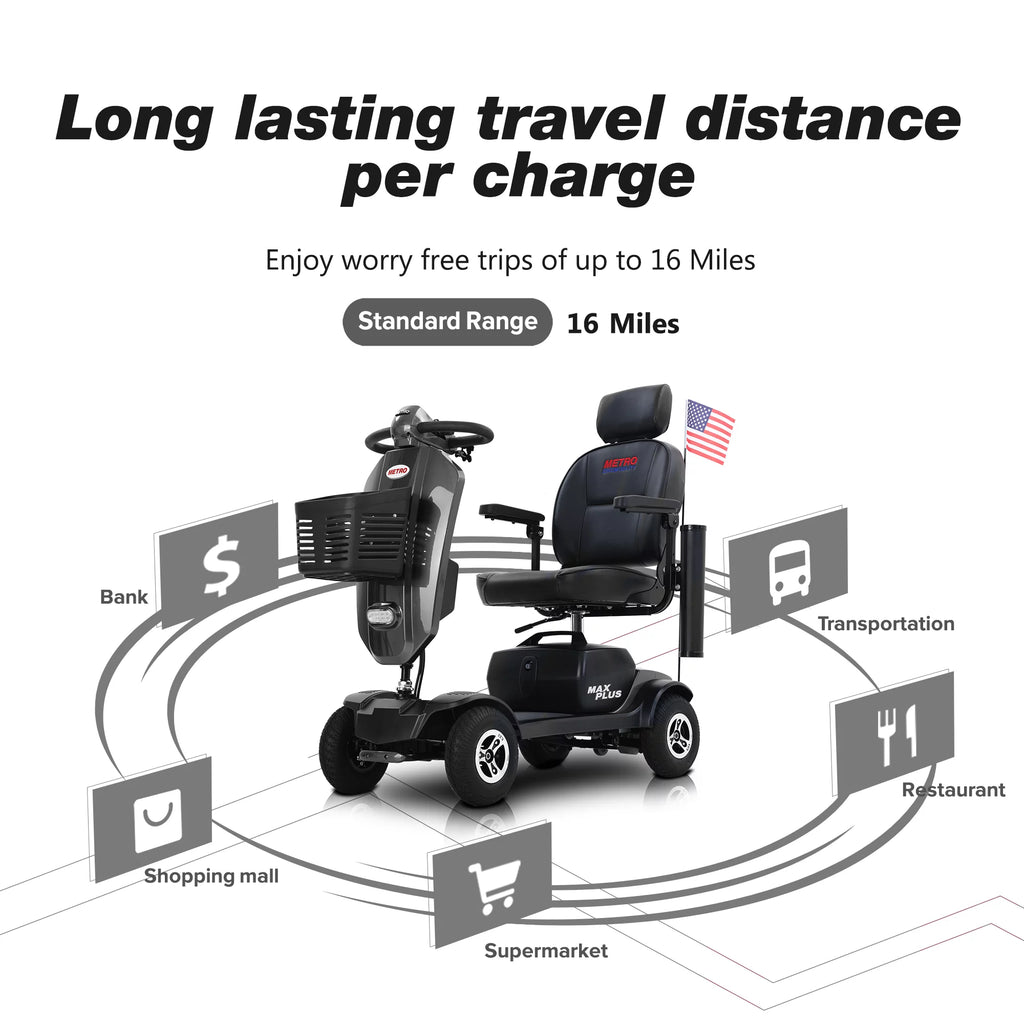 4 Wheels Compact Electric Mobility Scooter Q176