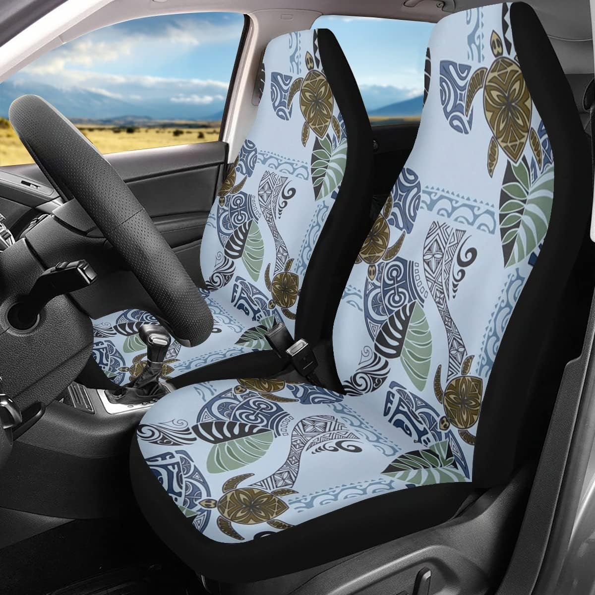 Leopard Print Car Seat Covers, Pack of 2 E7560
