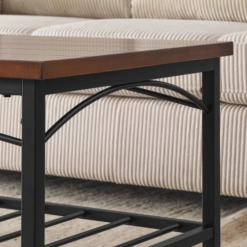 Coffee Table Set of 3 with Storage Shelf X51584