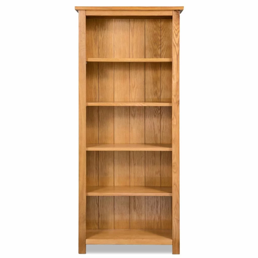 5-Tier Solid Oak Wood Bookcase X807