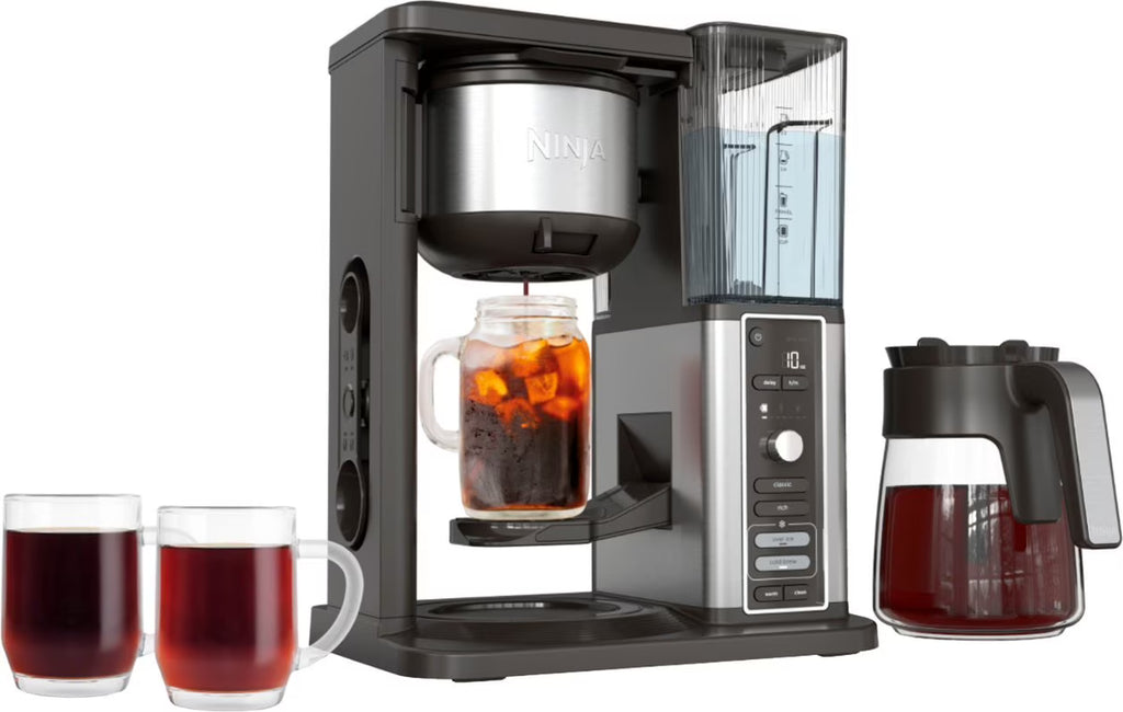 Black 12-cup Drip Coffee Maker with Single Serve Brewing Y970643