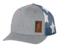 Heather Grey Trucker Hat with Leather Patch X197