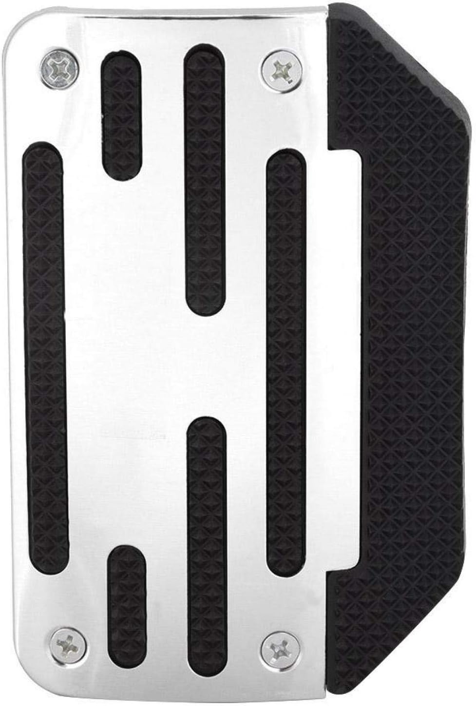 Silver Alloy Nonslip Brake Pedal Cover Accelerator Pad Pack of 2 K249