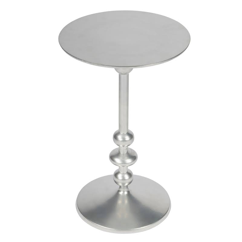 Silver Iron Pedestal End Table G9730