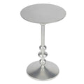 Silver Iron Pedestal End Table G9730