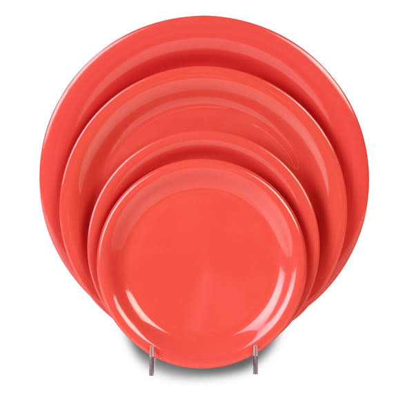 Orange 7 1/4x22 Narrow Rim Plate, Melamine, Pack of 6 C48492