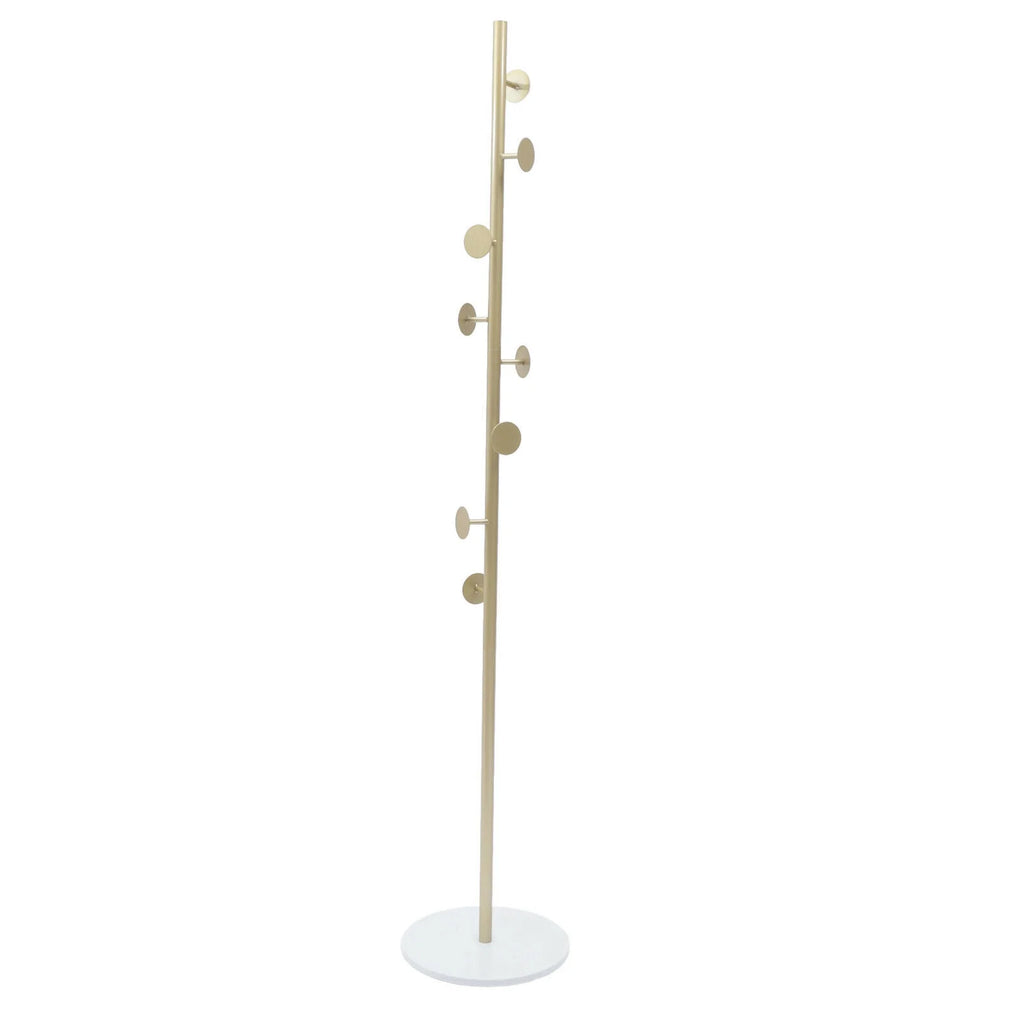Modern Metal Coat Rack with Marble Base L22206