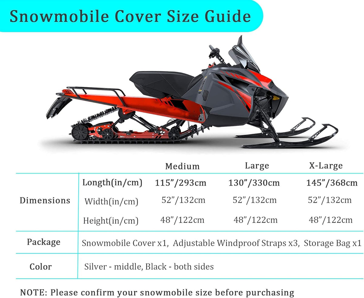 Waterproof Snowmobile Cover Fit up to 115 L22770