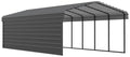 Galvanized Steel Carport Kit, 12' x 29' x 7', Charcoal U2140