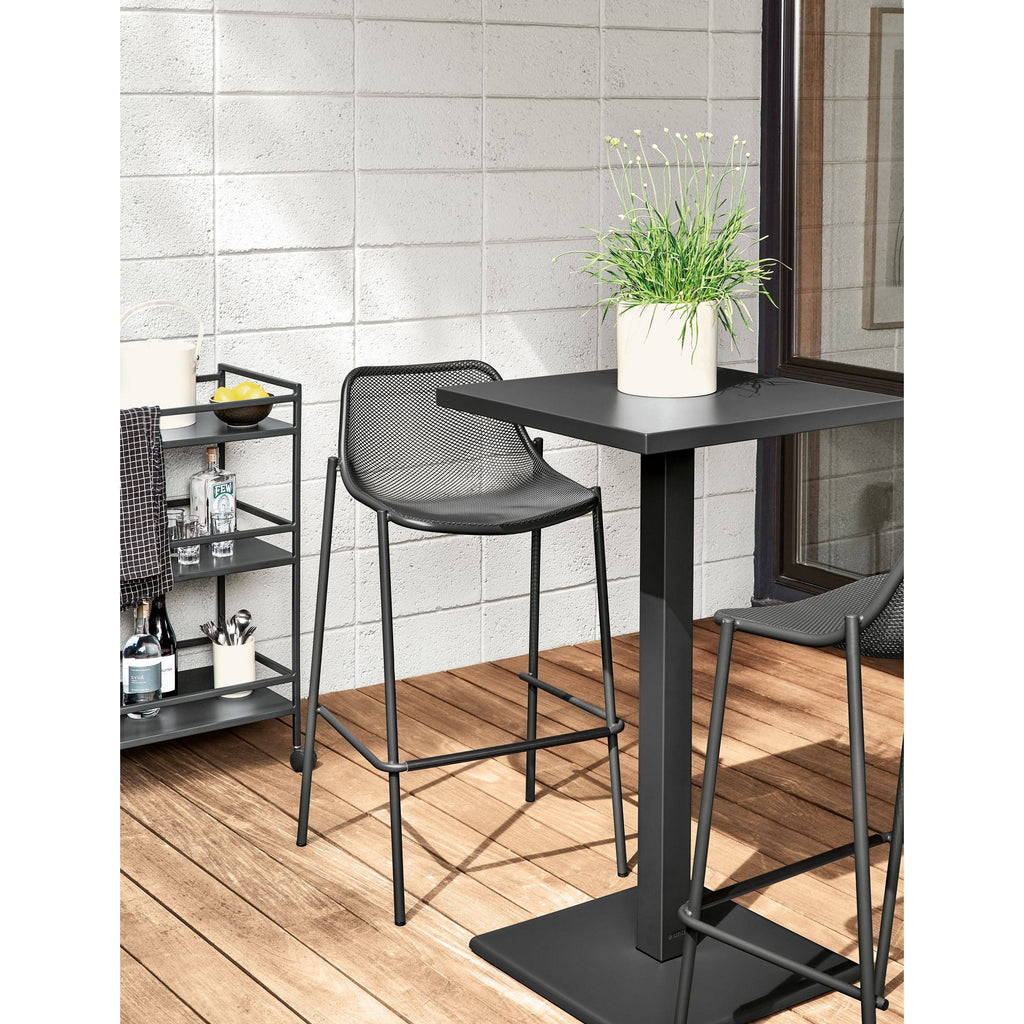 Red 4 Person Patio Square Bar Table T405842