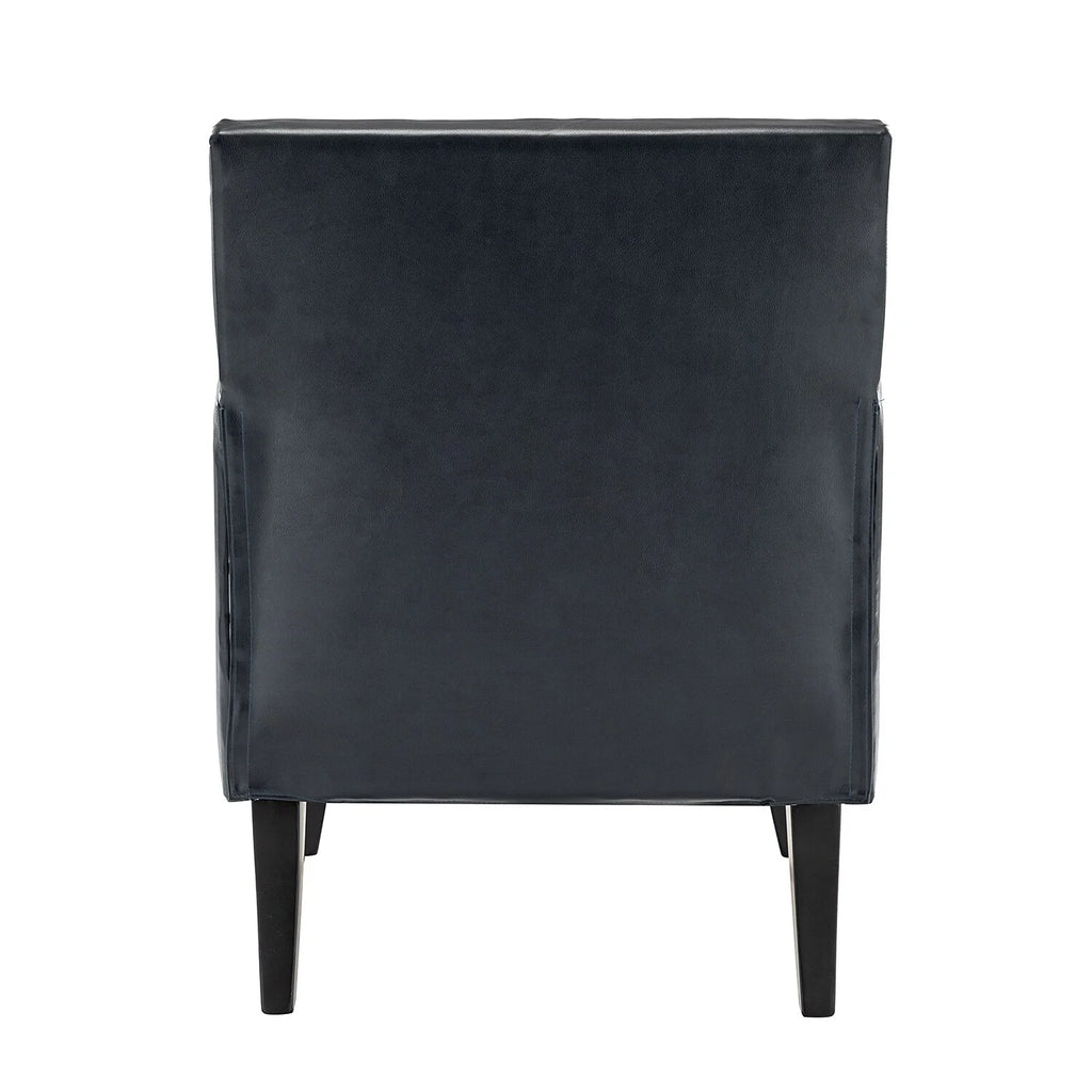 Polyester Accent Chair with Solid Wooden Legs Set of 2 P529