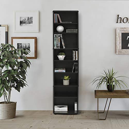 Space Saving Multimedia Storage Tower, White S34010