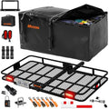 72"x36"x6" Folding Trailer Hitch Cargo Carrier with Waterproof Cargo Bag M8287