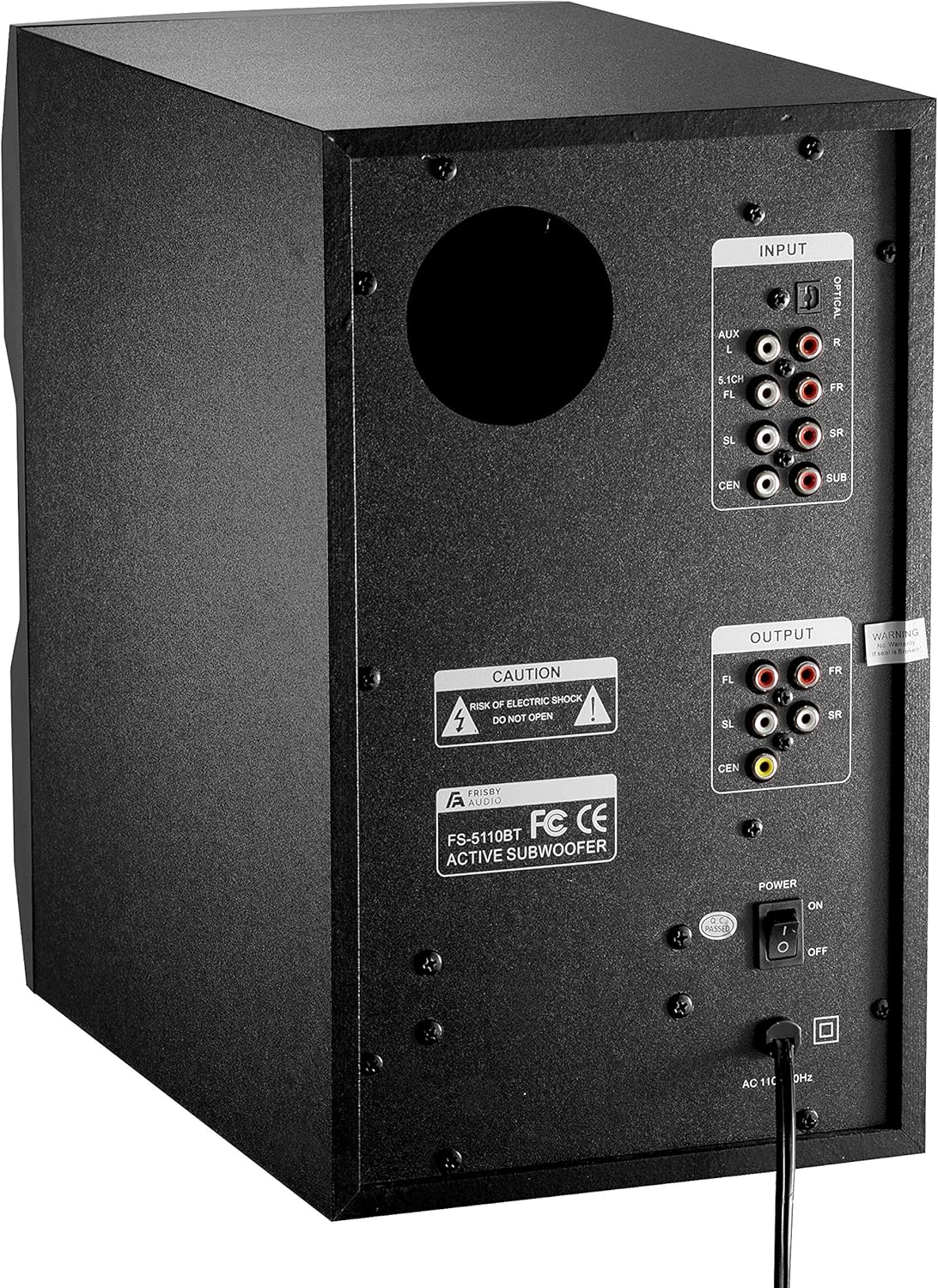125 Watt 5.1 Surround Sound Speaker System with Subwoofer, Bluetooth, Digital Optical Input – Black D61841