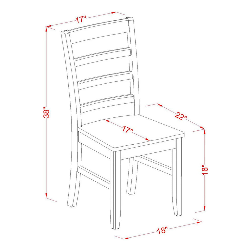 3-piece Dining Set with Ladder Back Q629555