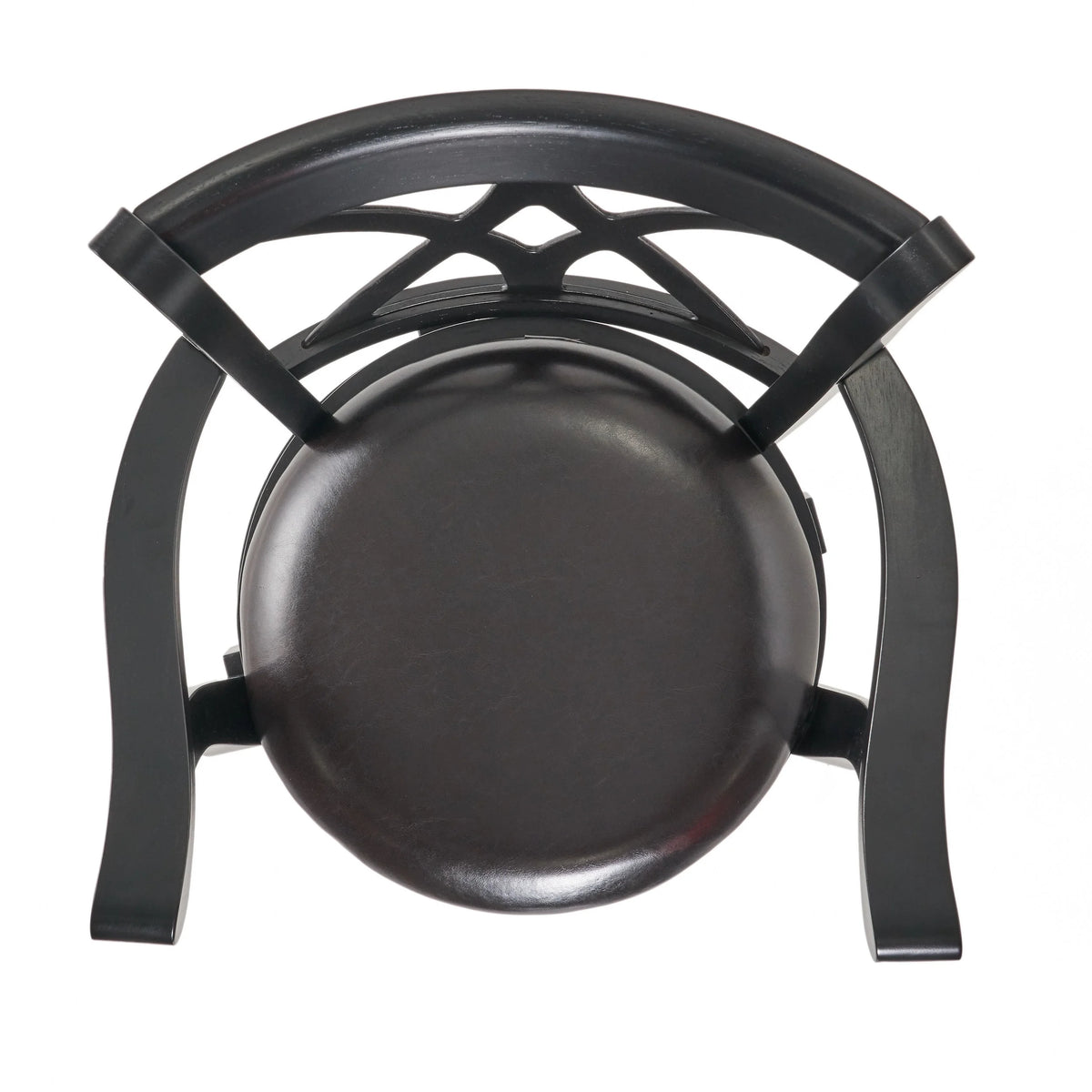 Black Bonded Leather Swivel Barstool V480656