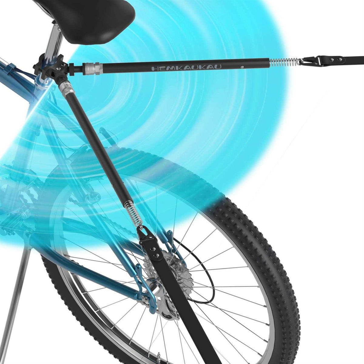 Rotating Dog Bike Leash for 2 Dogs Quick Release I23273