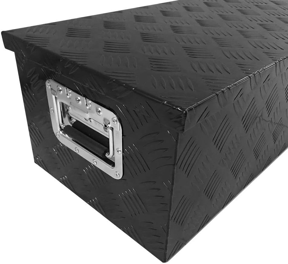 Black Aluminum Truck Bed Storage Toolbox Y24287