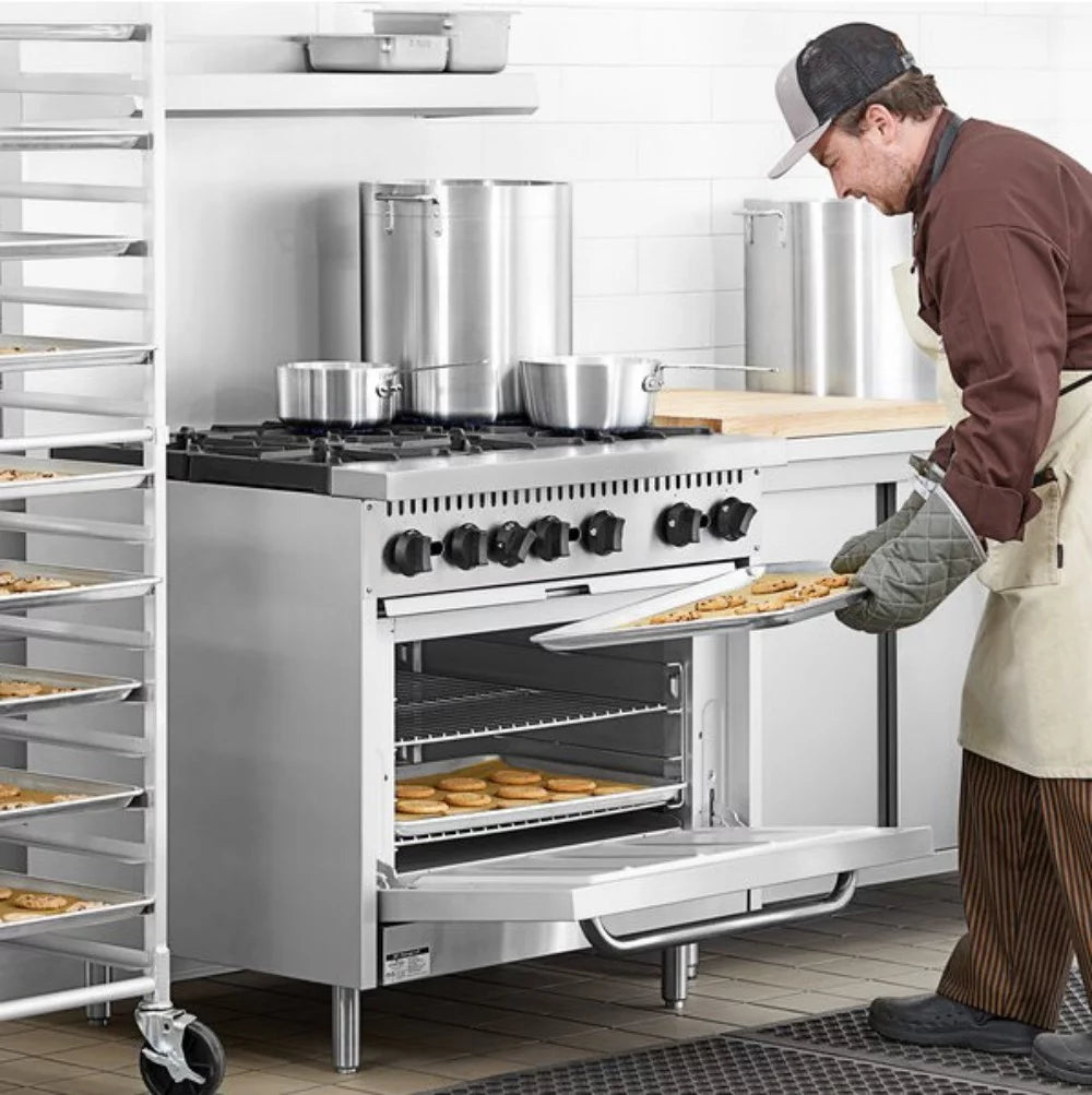 Heavy Duty Commercial Grade 36 ins 6b NSF Oven Ranges I18162