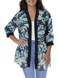 Printed Duster Open-Front Blazer J894