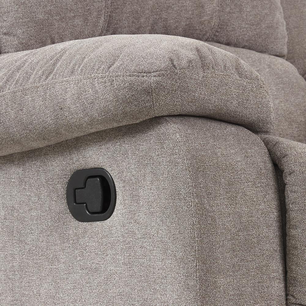 Ash Grey Microfiber Glider Rocker Recliner S339