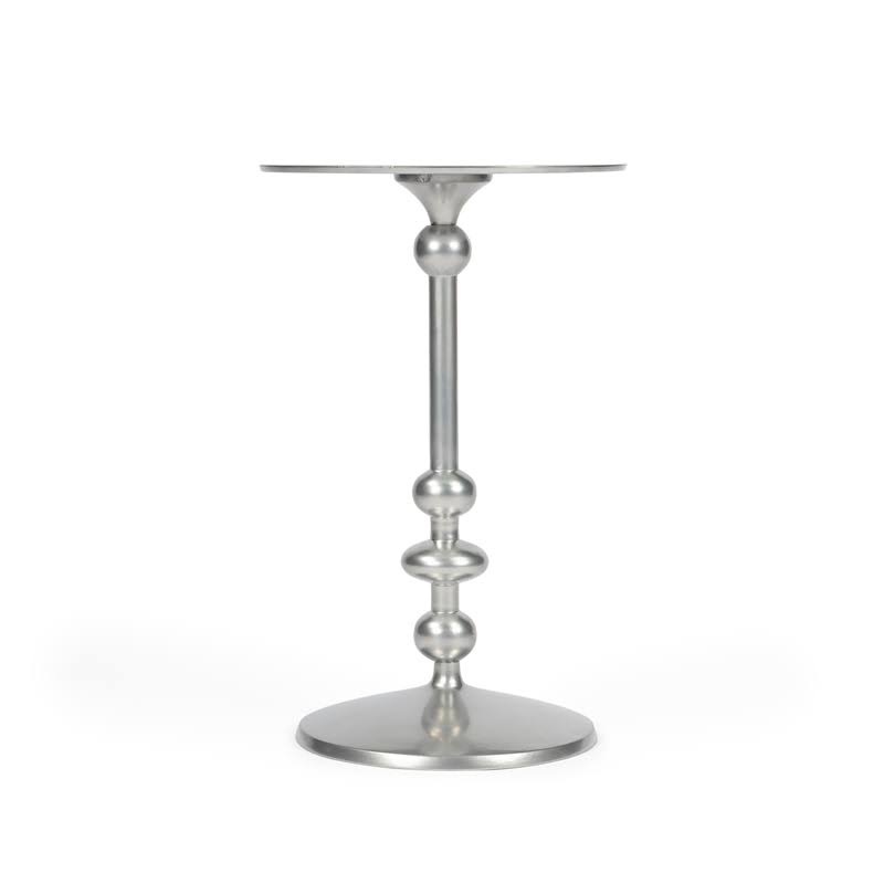 Silver Iron Pedestal End Table G9730
