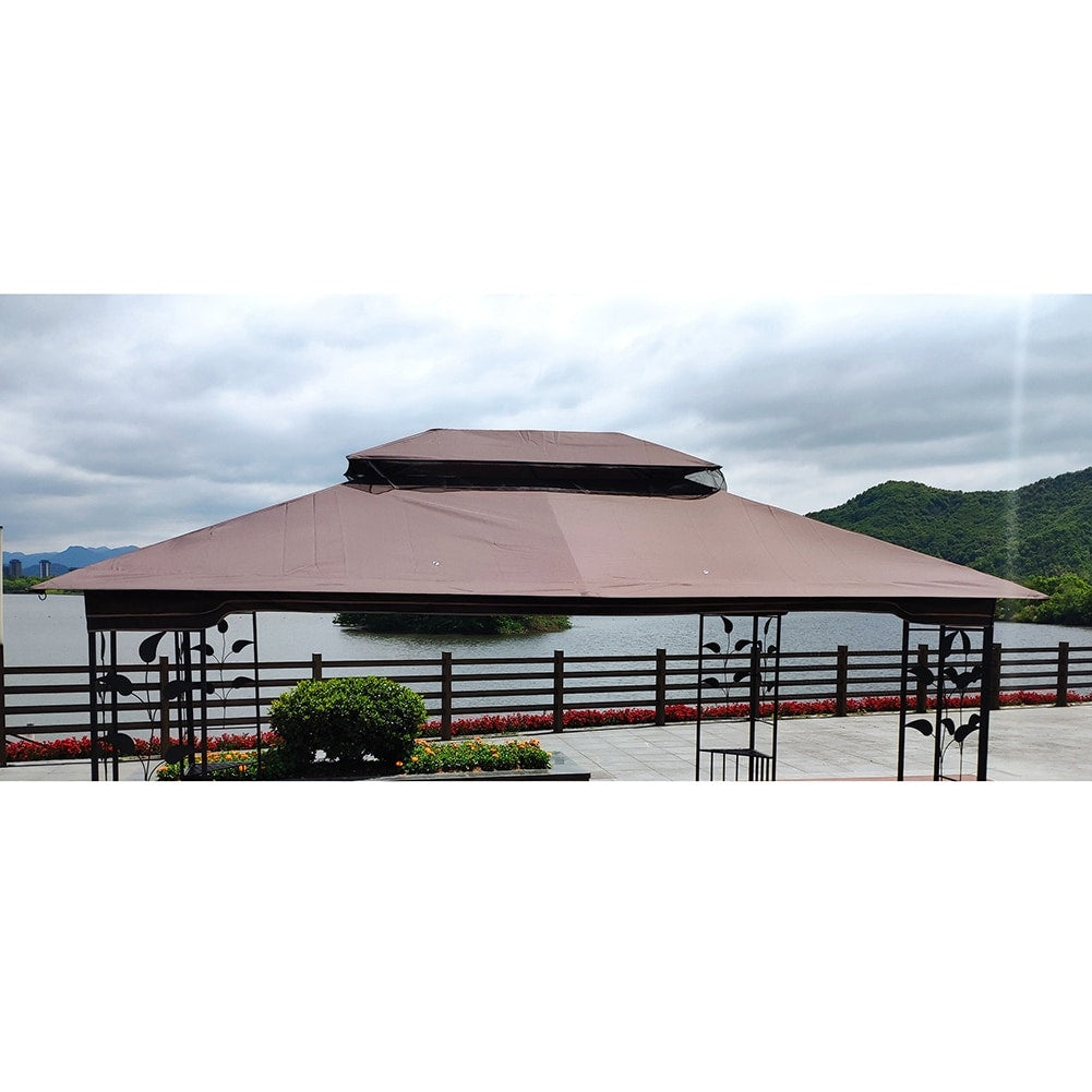 Brown Patio Gazebo Replacement Canopy Top E4495