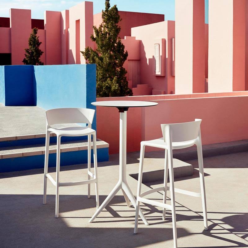 White Patio Bar Stool A5492