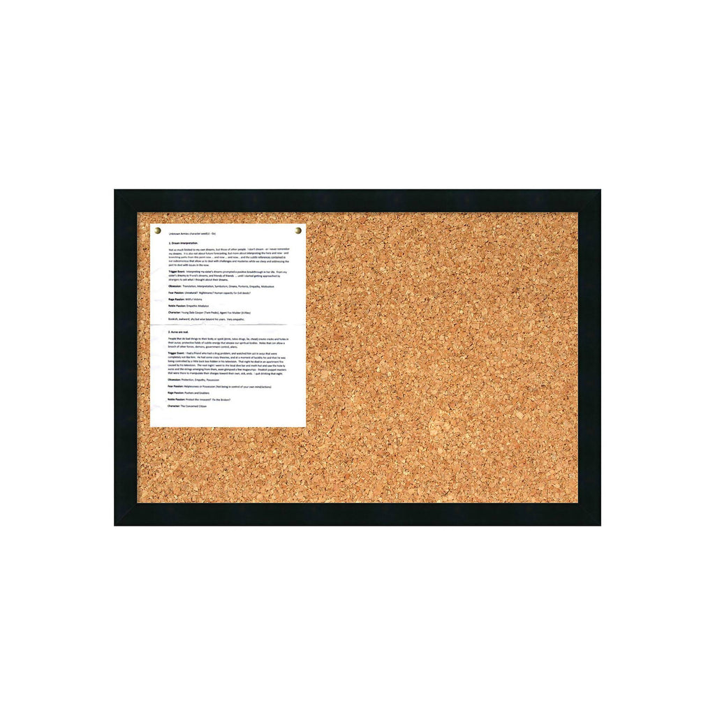 Black Framed Cork Board B20001